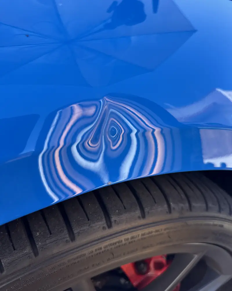 Before: Blue fender, under the light