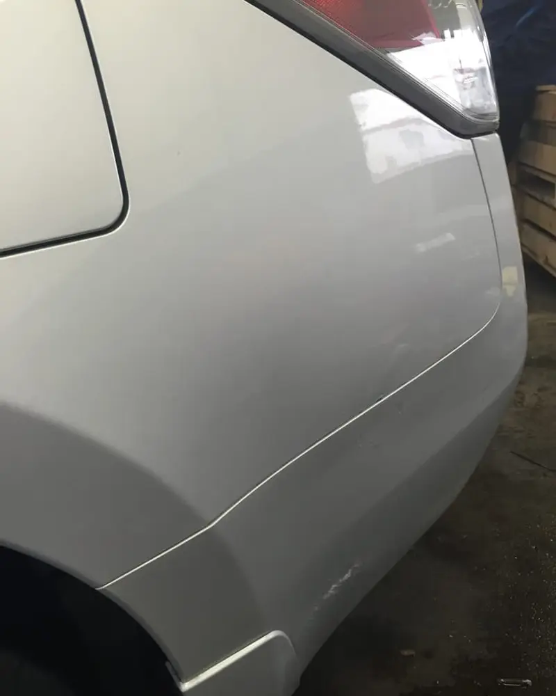 After: White rear quarter